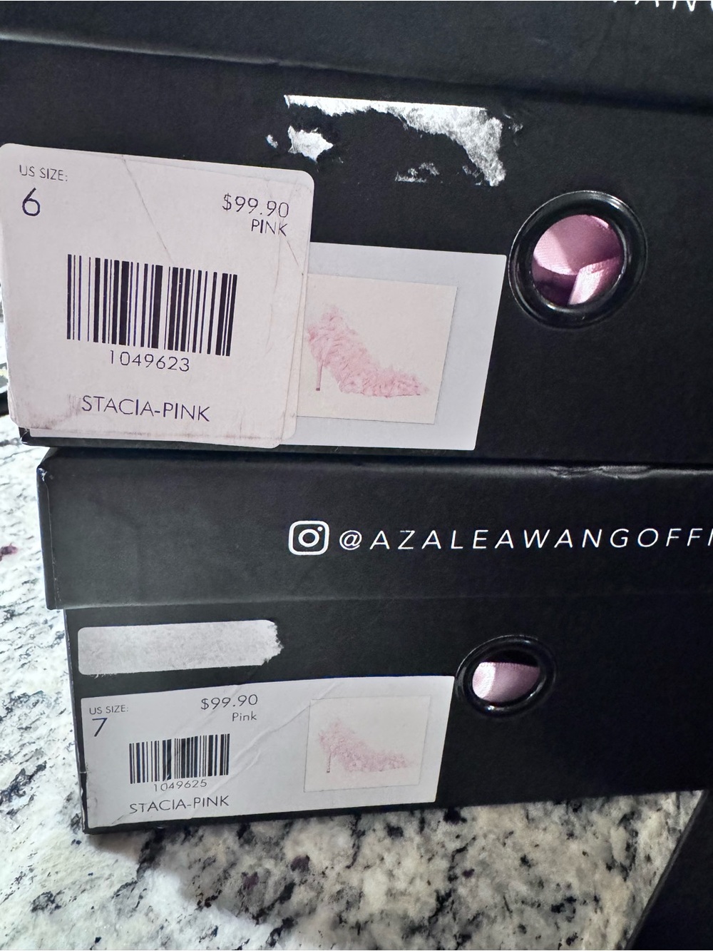 Azalea Wang Stacia Pink Ribbon Stiletto Heels NIB Sizes 6 & 7 - Picture 6 of 6